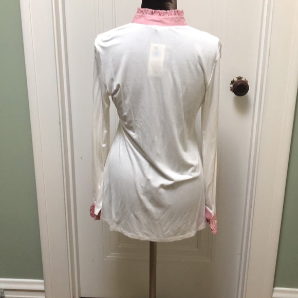 BCBG MAXAZRIA White Long Sleeve Shirt M NWT - Picture 5 of 15